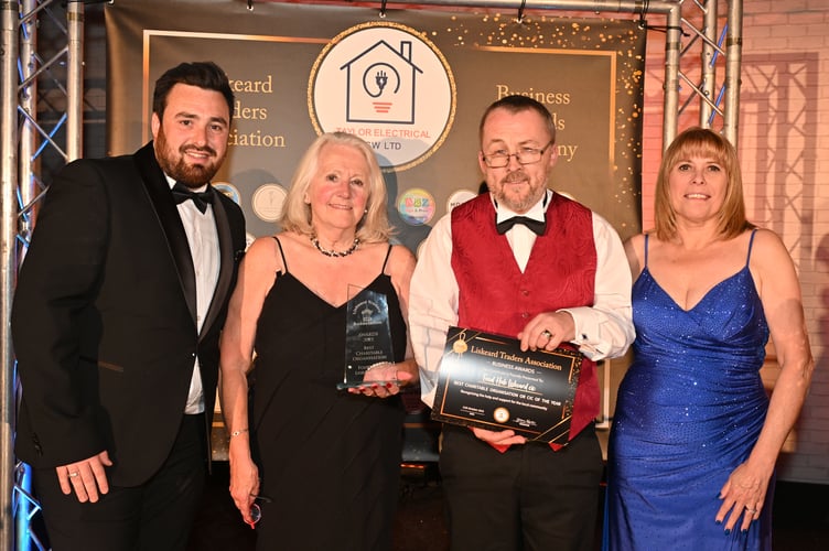 ‘Best Charitable CIC’ went to Bargain Box & Food Hub. Geoff Lewis and Di Brayshaw with Josh Taylor and Tracy Adams