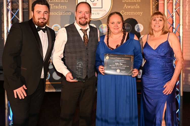 ‘Best Event’ went to Mystery Ninja husband and wife team Del and Lacy Ryan, pictured with Josh Taylor and Tracy Adams