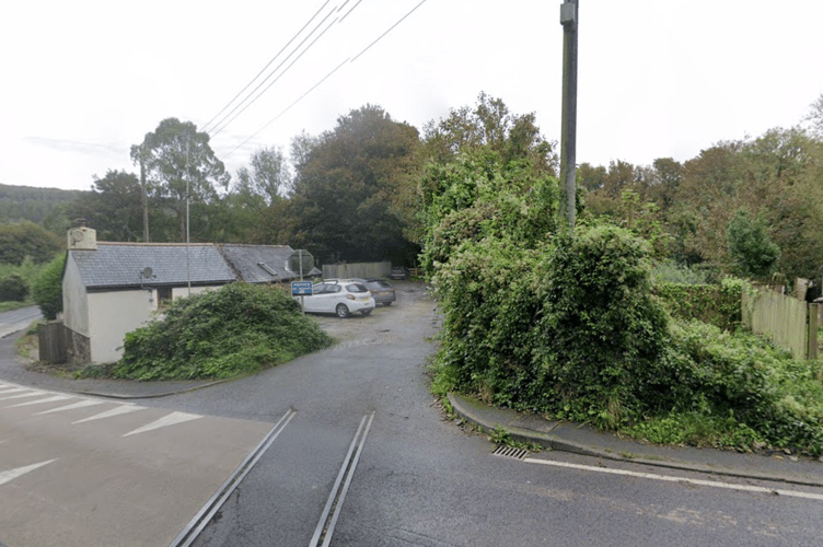 The approximate location of the proposed, refused dwelling and former level crossing which would access the car parking. (Picture: Google)