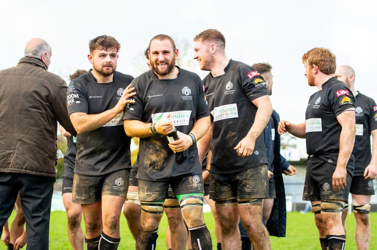 Launceston celebrate v Brixham.