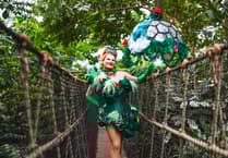 Drag artist showcases look inspired by the Eden Project in Cornwall