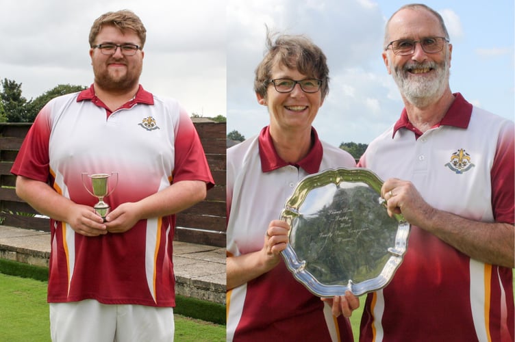 Collin Hinds and Chris and Terry Harrison.