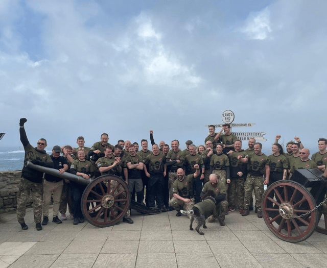 Charity makes history after pulling a one tonne field gun 1,000 miles