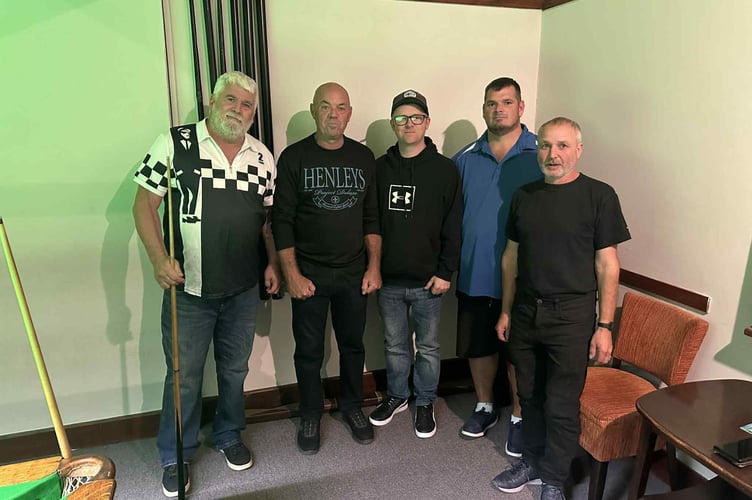 Pelynt D snooker team.