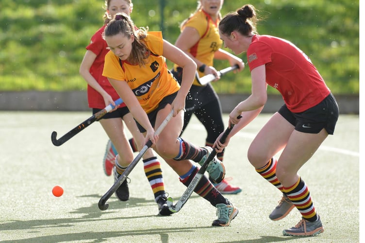Caradon Ladies in action versus Newquay Ladies at Lux Park