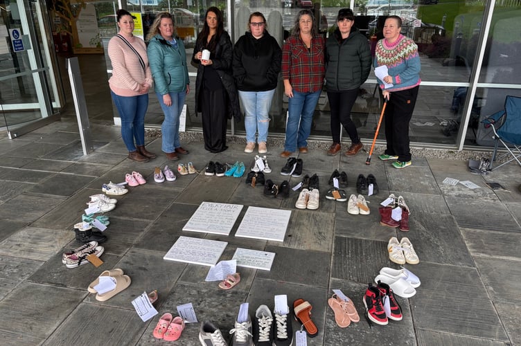 Parents of SEND children at the Every Pair Tells a Story protest outside Lys Kernow / County Hall in Truro