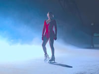 Dazzling display of ice-skating at the Eden Project