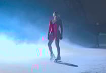 Dazzling display of ice-skating at the Eden Project in Cornwall