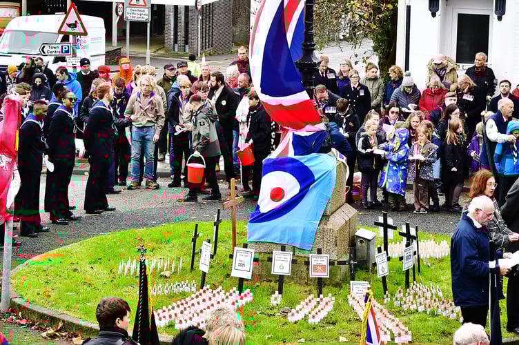 Crowds gathered in big numbers for the Service of Remembrance in St James' Square