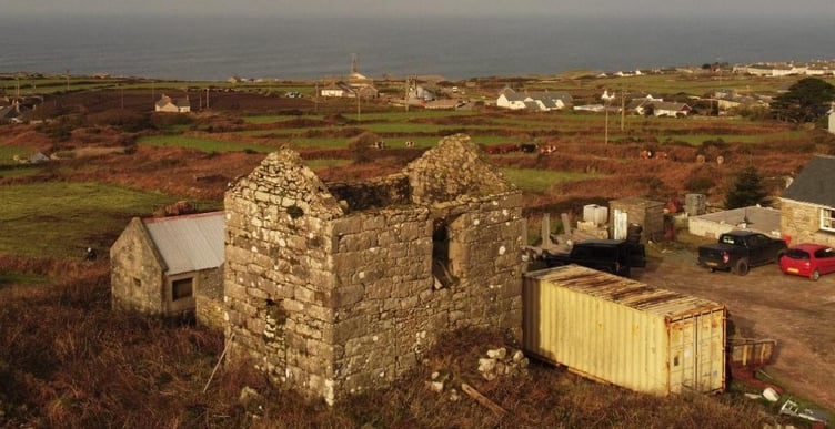 The ruins of the engine house next to the granite barns which the owner wants to convert into homes at Trewellard, Pendeen, near Penzance (Pic: Cornwall Planning)