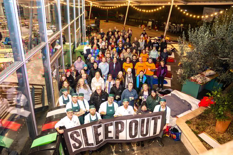 Around 80 people took part in the Eden Project Sleep Out.