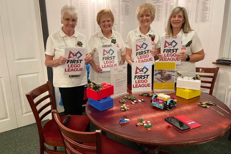 Joint presidents Diane Walker and Kay Turner, regional membership officer Jane Bridges and Maggie Hamilton of St Austell and District Soroptimists.