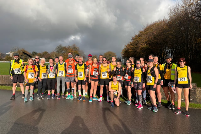 Harriers take on challenging marathon while raising money for charity