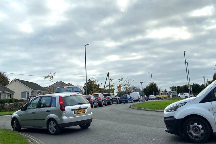 The roadworks are causing delays on the A390 through St Austell. (Picture: Andrew Townsend)
