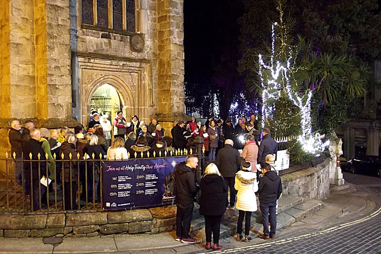 The Tree of Light after being lit up in St Austell last year. (Picture: Rotary Club of St Austell Bay)