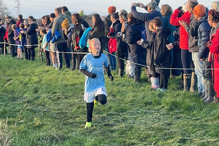 Jack Saunderson of Antony Primary School raced to victory in the Year 3/4 Boys race