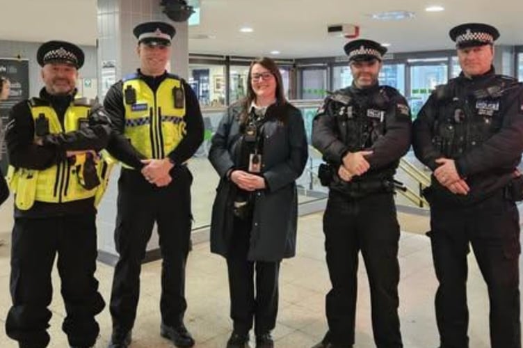Members of the Liskeard Sector Neighbourhood Team recently teamed up with British Transport Police and Great Western Railway to step up high-visibility patrols at train stations and onboard trains across South East Cornwall