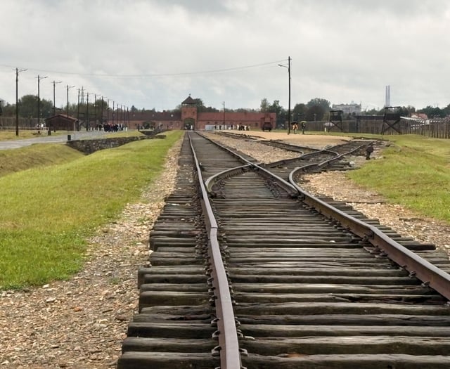 Personnel from RAF St Mawgan learn about the horrors of the Holocaust
