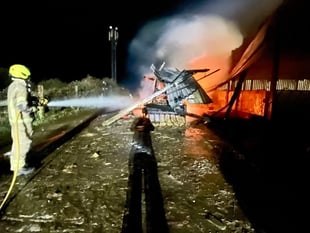 Fire crews called to tackle barn blaze in Downderry