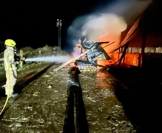 Fire crews called to tackle barn blaze in Downderry