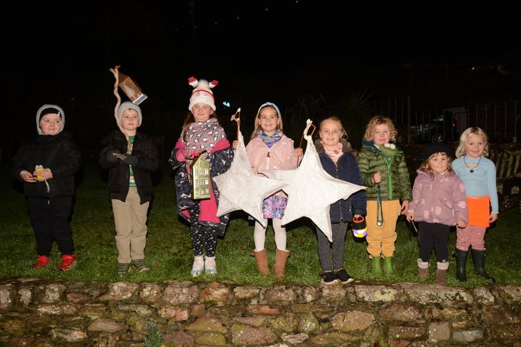 Local children who took part in the lantern parade