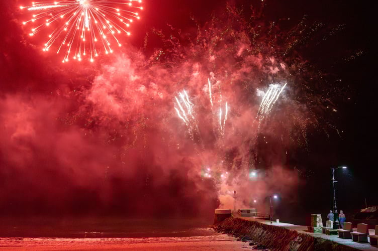 Fireworks on Looe seafront helped to add a real touch of colour to the evening's entertainment. (Picture: James Kingham Photography)