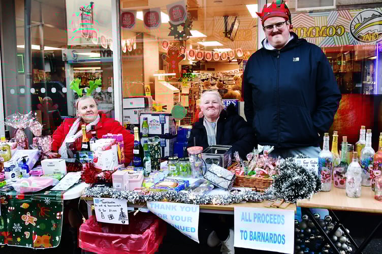 Torpoint's Fore Street was full of stalls brimming with festive goodies