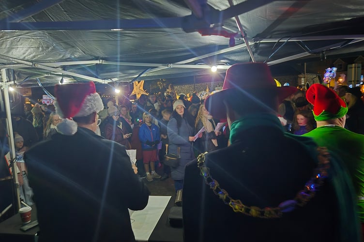 Behind the scenes at the Christmas event (Picture: Liskeard and Looe Radio)