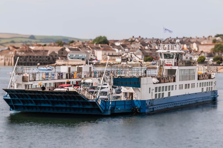 General picture of on of the Torpoint Ferries in action