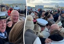 Tearful reunion as sailor returns home after eight months