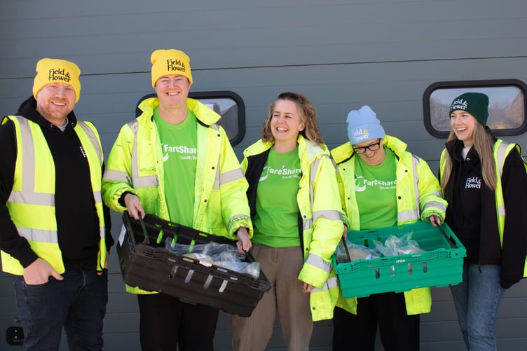 Field & Flower and FareShare South West volunteers.