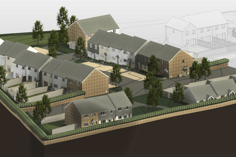 An illustration of what the proposed dwellings near Dobwalls Primary School could look like (Picture: Cornwall Council)