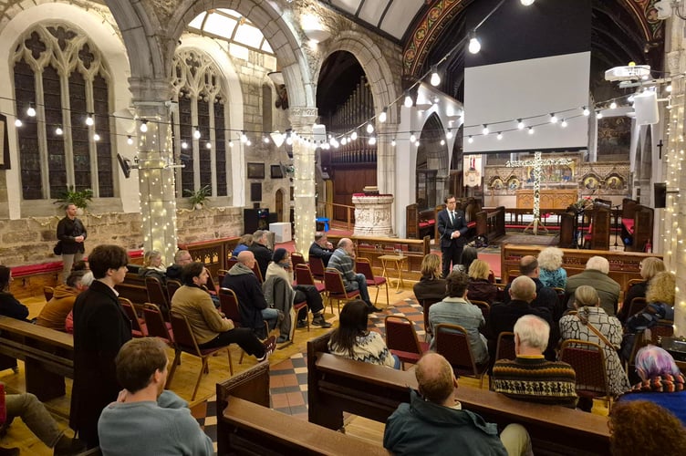 MP Noah Law at his town hall discussion on the future of the Clay Country