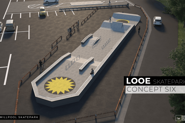 A concept design of how the new skate park in Looe could look