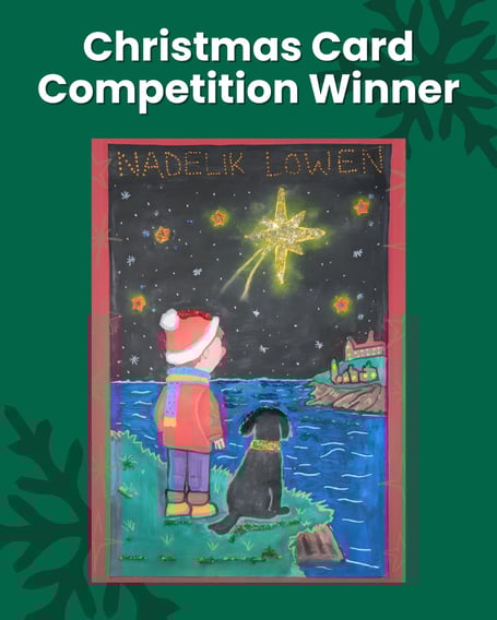 The winning design for South East Cornwall MP Anna Gelderd's official Christmas card