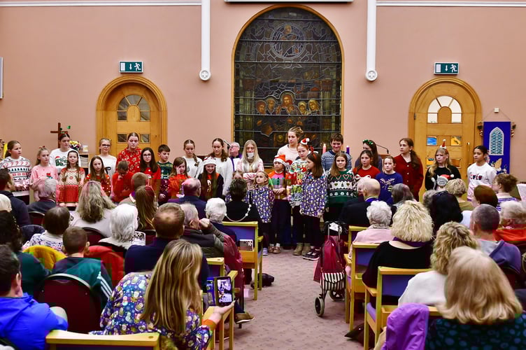 Cornerstone Church in Torpoint was full to capacity for the the Christmas carol service