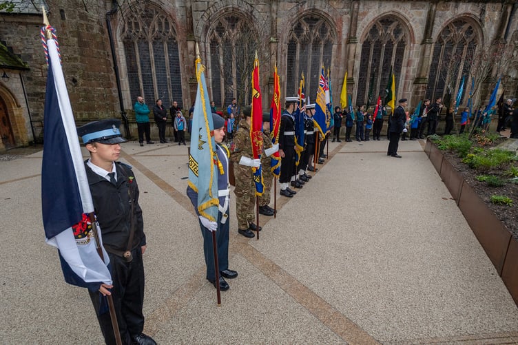 The piazza in St Austell town centre was used for the first time on Remembrance Sunday. (Picture: St Austell Town Council)