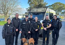 Drugs dog Skye encourages students to paws-for-thought around illegal substances