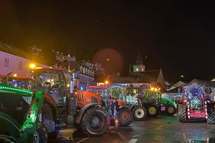 Tractors of all sizes helped form the parade which made it's way around Looe and the surroundings areas
