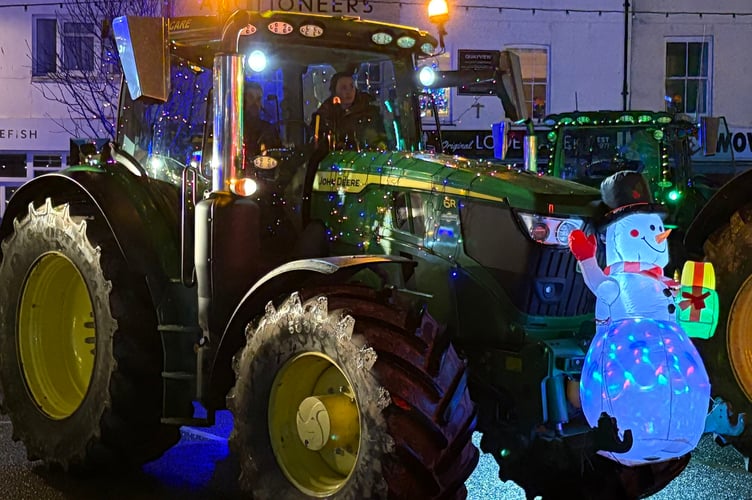 One of the many tractors which took part in the annual festive event