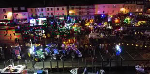 Looe transformed into a picture of colour by tractor parade