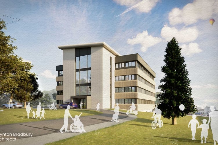 How the proposed health and wellbeing hub in St Austell could look Pic: Poynton Bradbury Architects).
