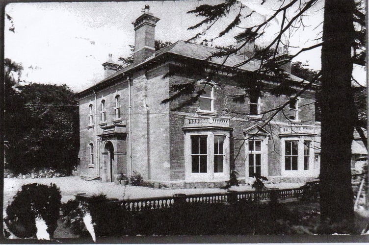 Trewithan House in the 1920s. (Picture courtesy of Liskeard Old Cornwall Society)