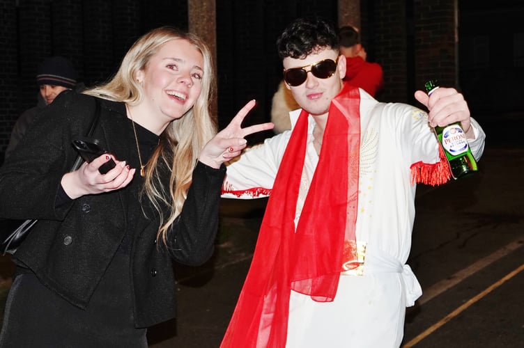 Elvis is alive and well in Torpoint on New Year's Eve