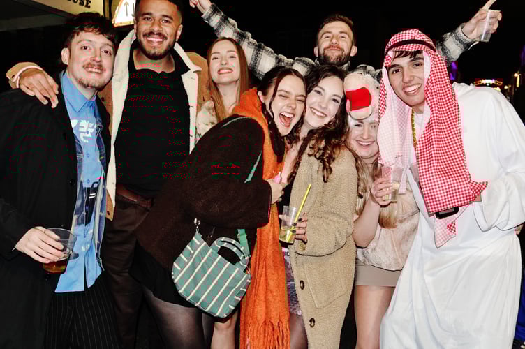 There were big crowds on the ferry lanes in Torpoint to welcome in the New Year