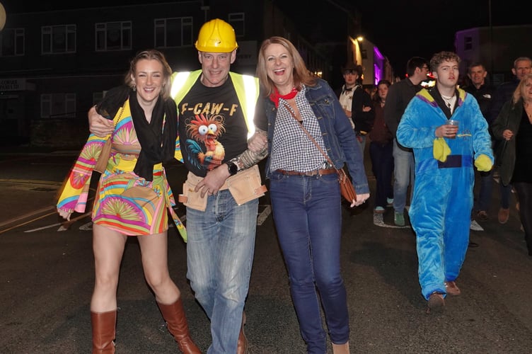 Revellers welcome in 2026 on the ferry lanes in Torpoint