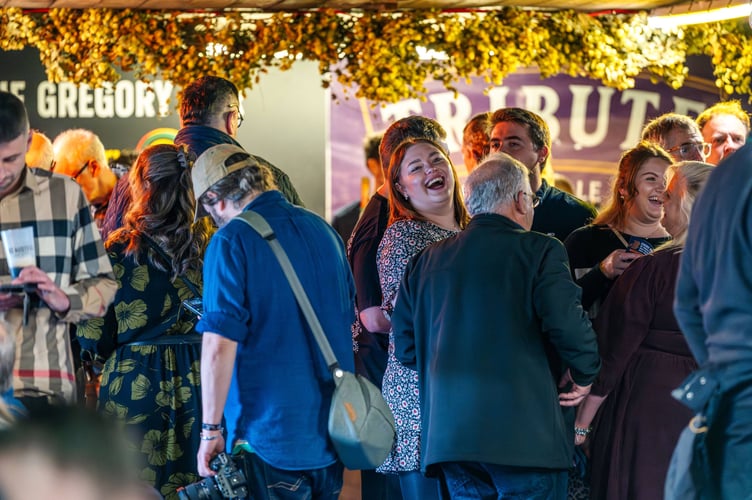There was a vibrant atmosphere in the brewery cellars as the festival was held.