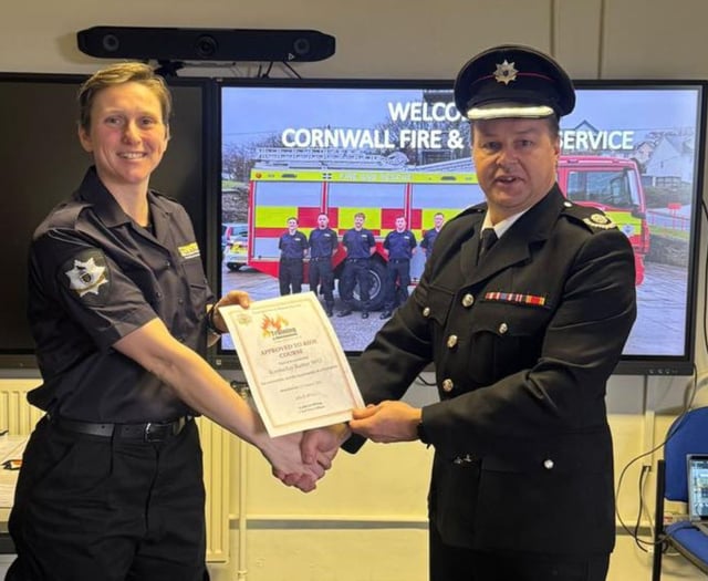 Fire station celebrates new operational firefighter