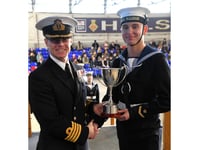 HMS Raleigh recruit tops his intake with double award win