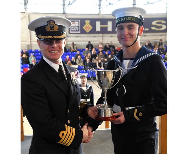 HMS Raleigh recruit tops his intake with double award win